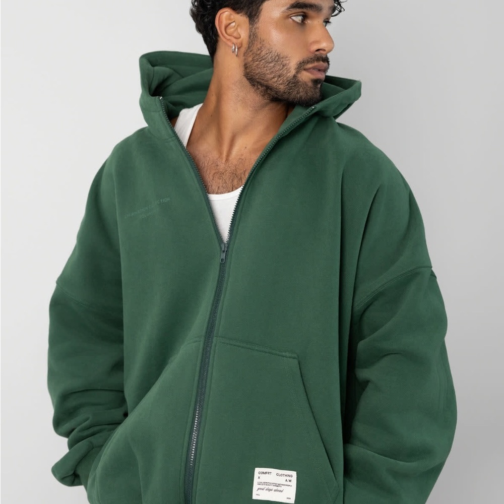 Comfort Affirmation Zip Hoodie- XL- Hunter
Oversized Fit - Picture 2 of 8